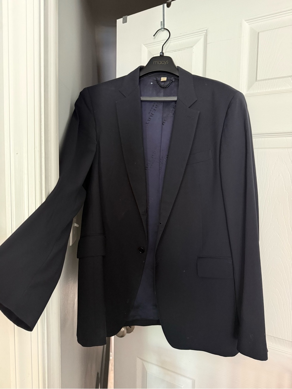 Burberry Men's Black Sport Coat - Single-Breasted Blazer